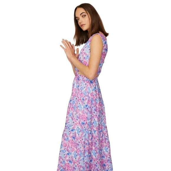 Nicholas Orchid Maxi in Pink purple 8 Womens Long Floral Gown Dress - Picture 13 of 14